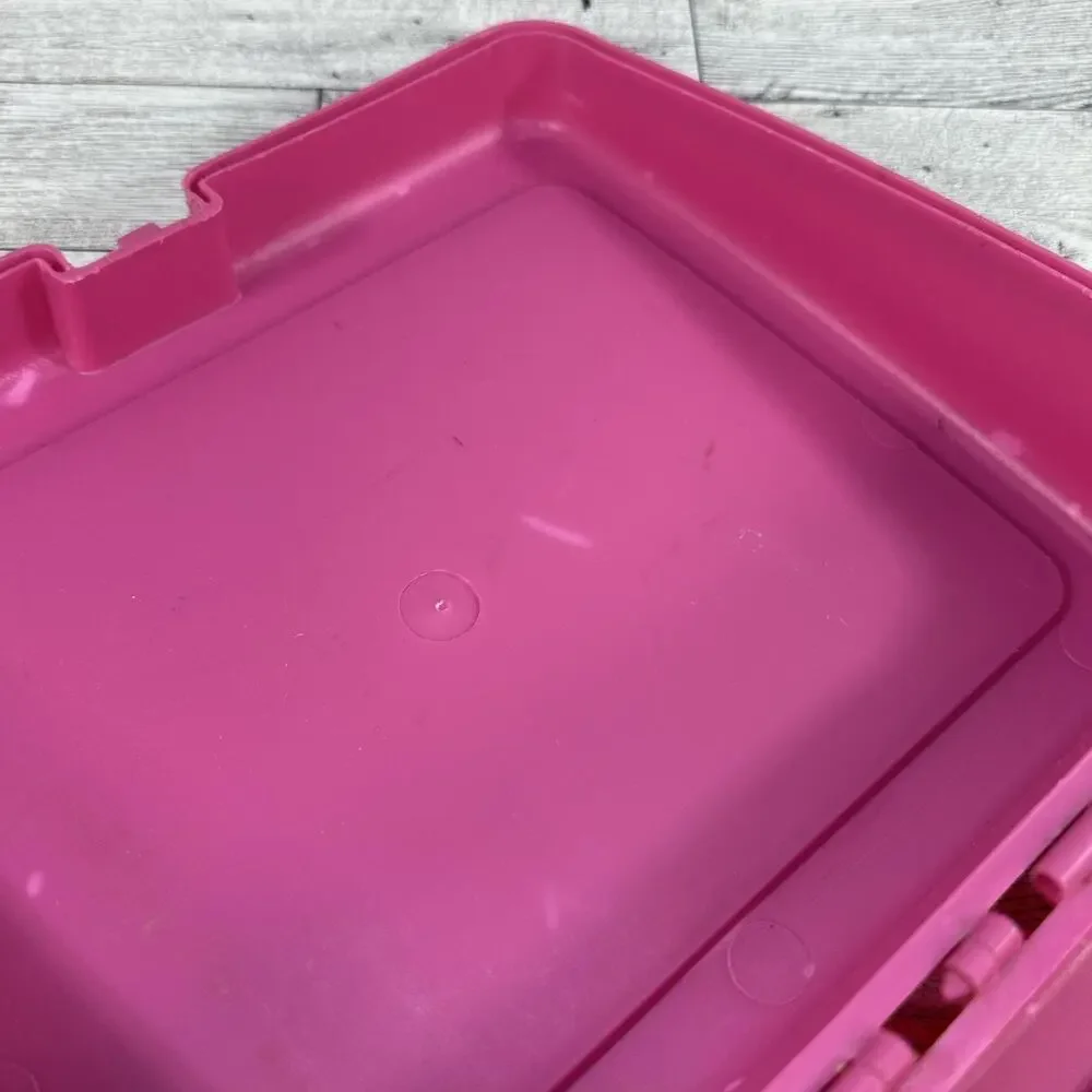 Vintage 90s Disney Little Mermaid Lunchbox Thermos Pink Ariel Flounder USA Case